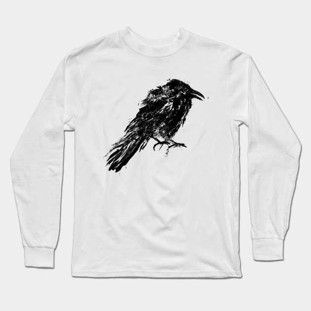 The Raven Long Sleeve T-Shirt by victorcalahan